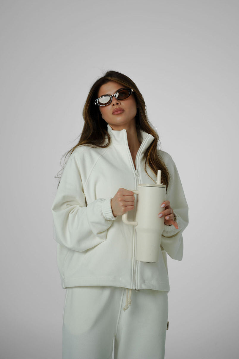 2IN1 COLLAR ZIP - CREAM
