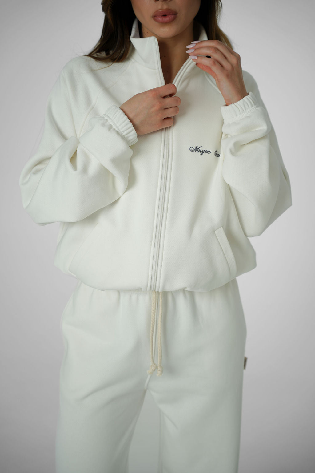2IN1 COLLAR ZIP - CREAM