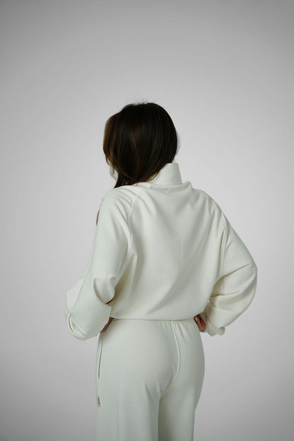 2IN1 COLLAR ZIP - CREAM