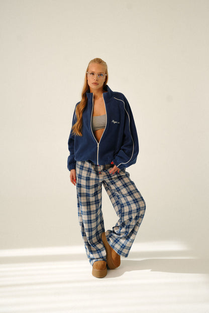 DOUBLE FLEECE COLLAR ZIP - ROYAL BLUE | PRE - ORDER