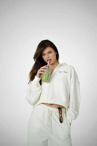 2IN1 ZIP HOODIE – CREAM
