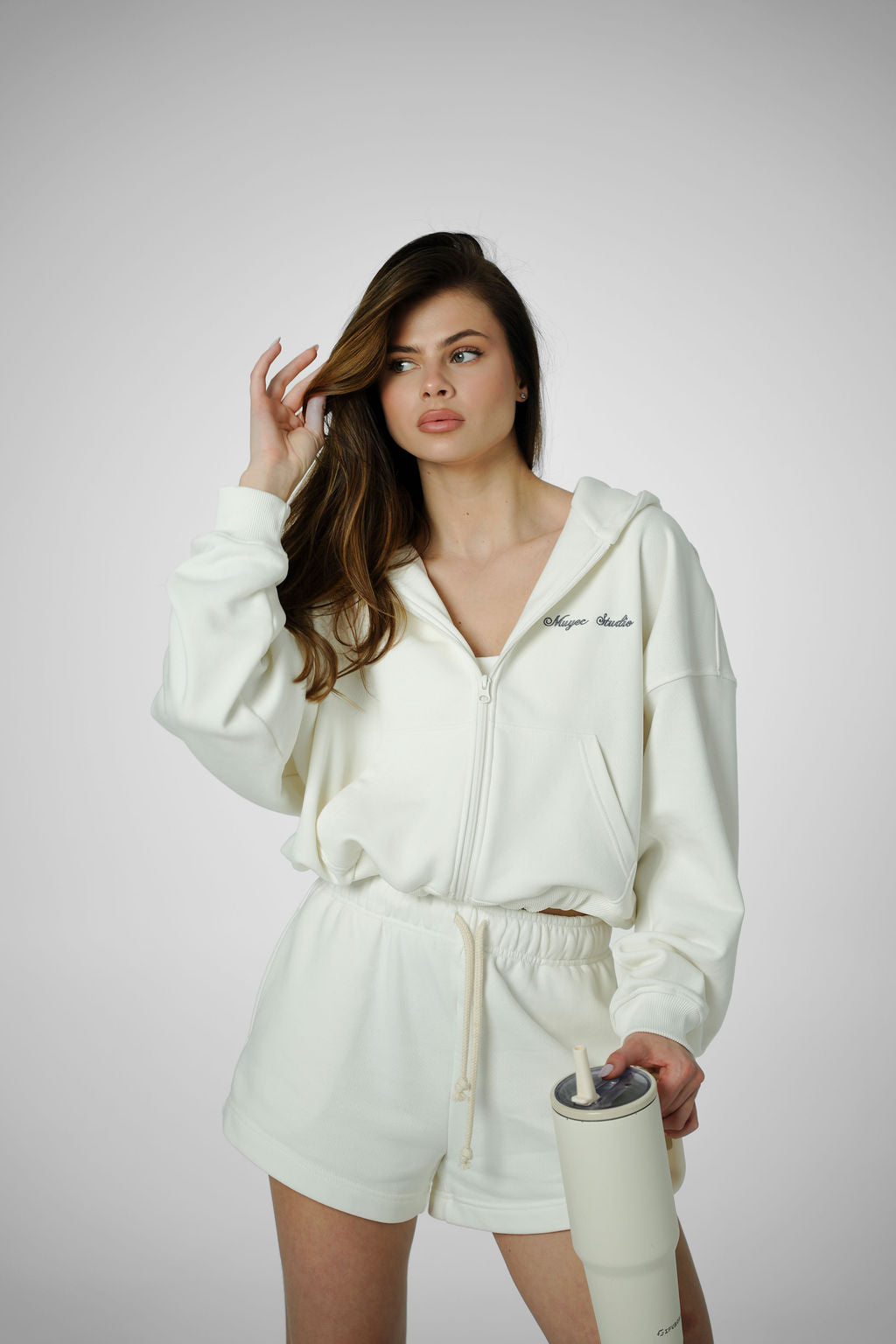 2IN1 ZIP HOODIE – CREAM