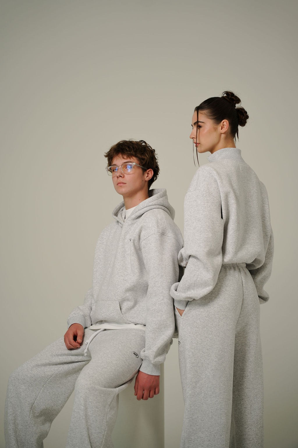 MELANGE COLLAR FULL ZIP