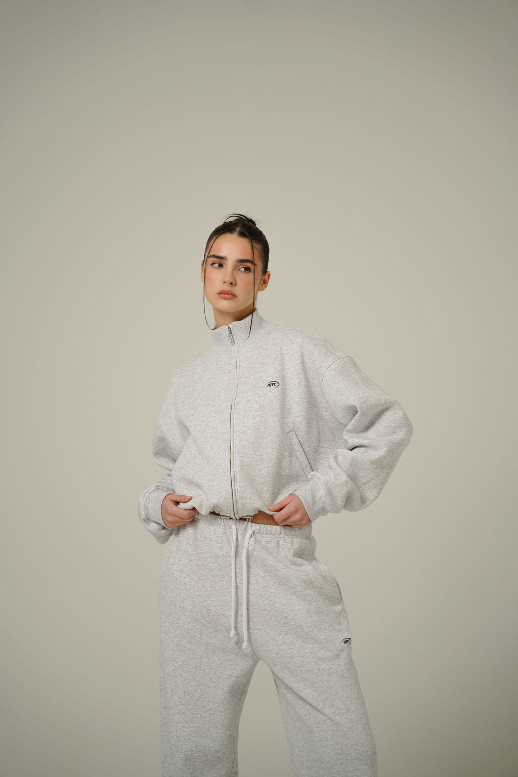 MELANGE COLLAR FULL ZIP