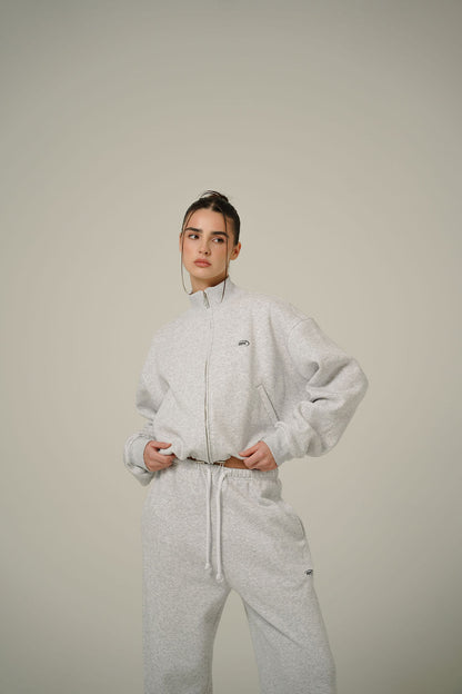 MELANGE COLLAR FULL ZIP