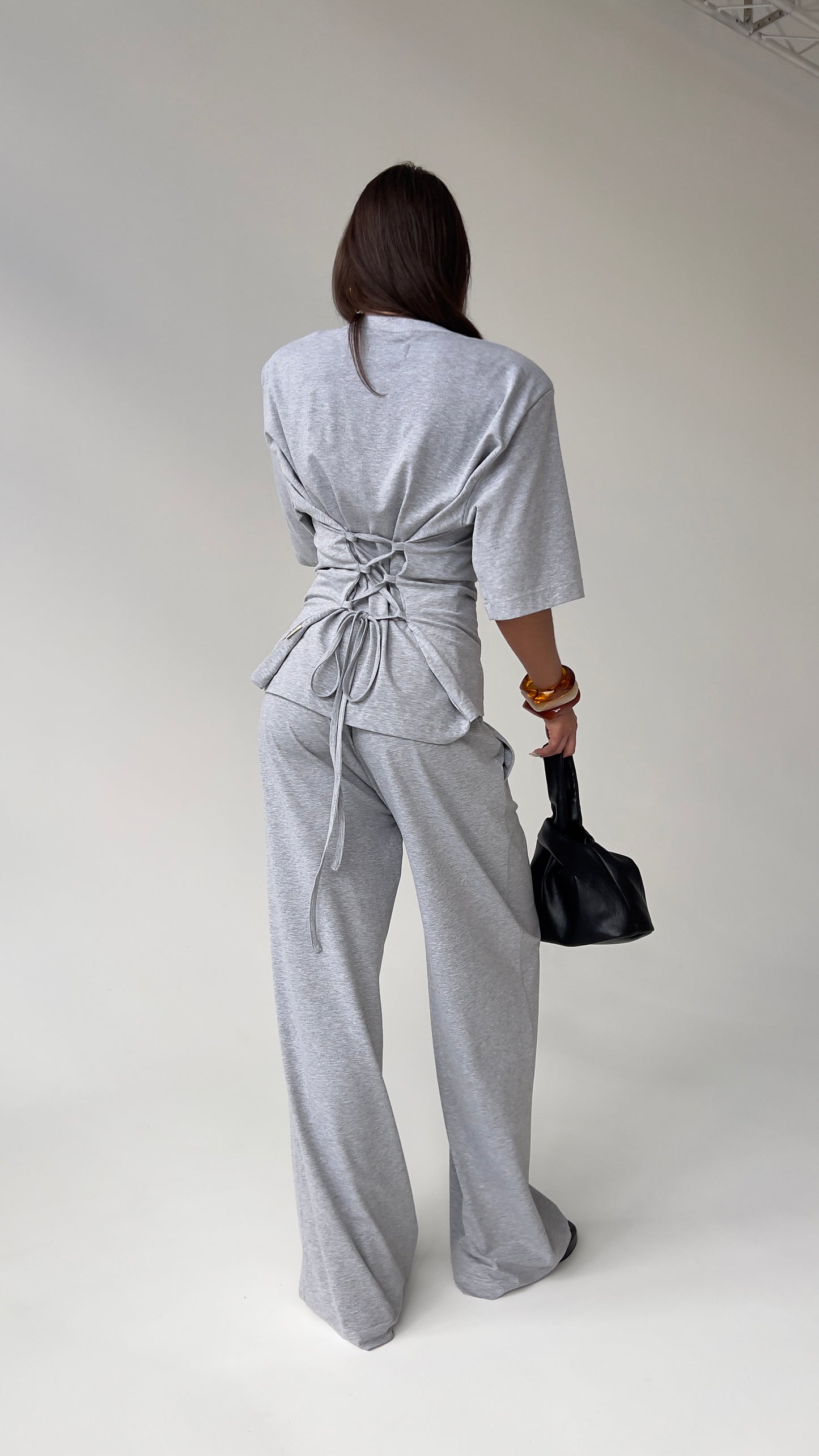 PADDED SHOULDER TEE - CLASSIC MELANGE