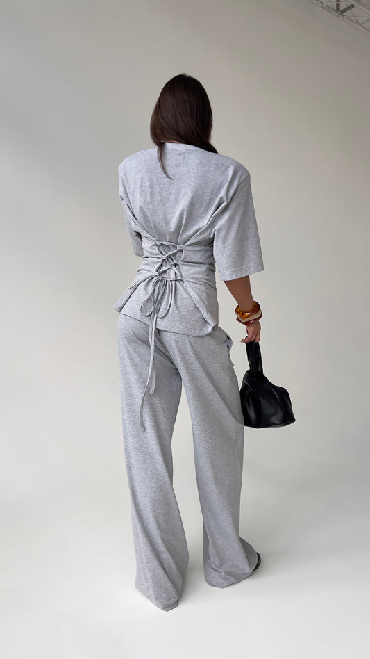 PADDED SHOULDER TEE - CLASSIC MELANGE