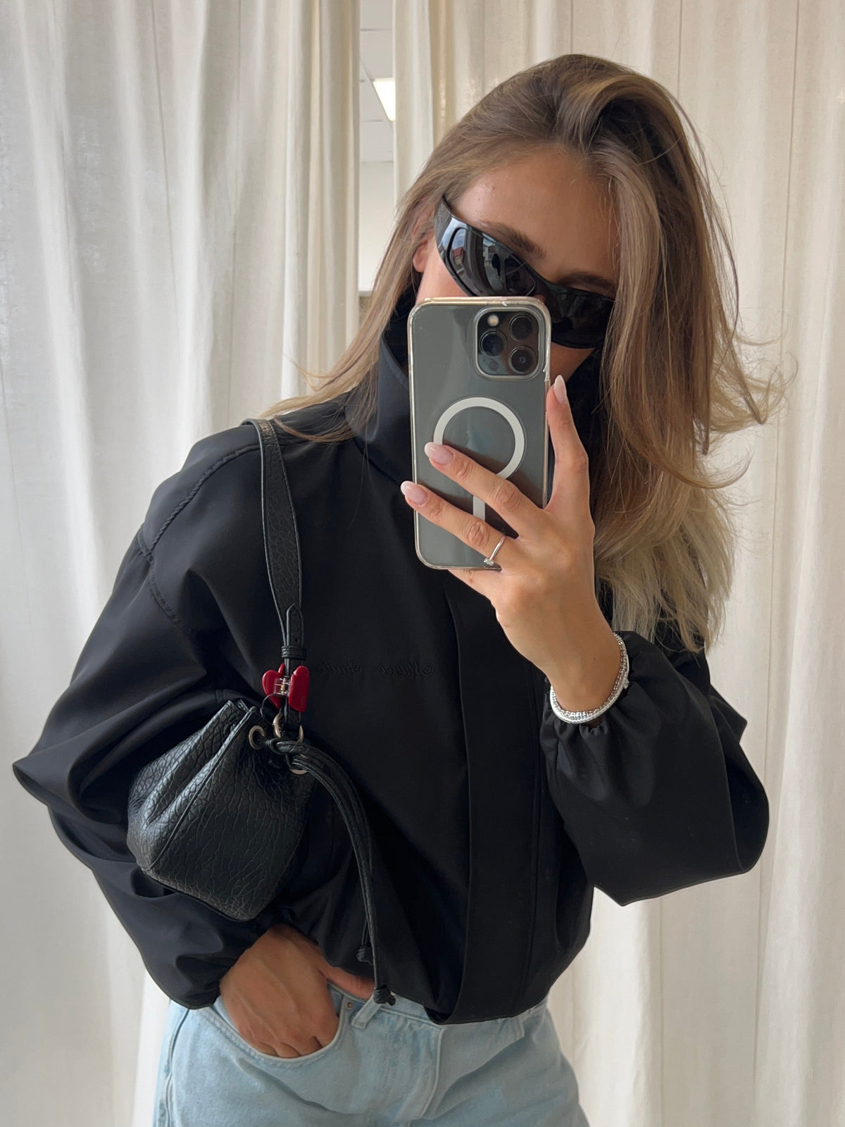 FUNNEL NECK WINDBREAKER - BLACK | PRE-ORDER