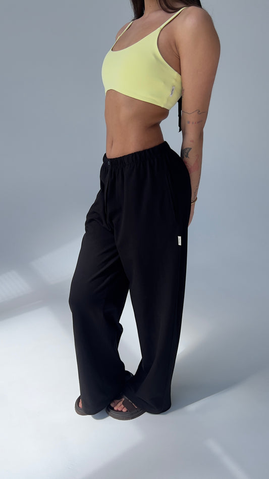 WIDE LEG TROUSERS - BLACK