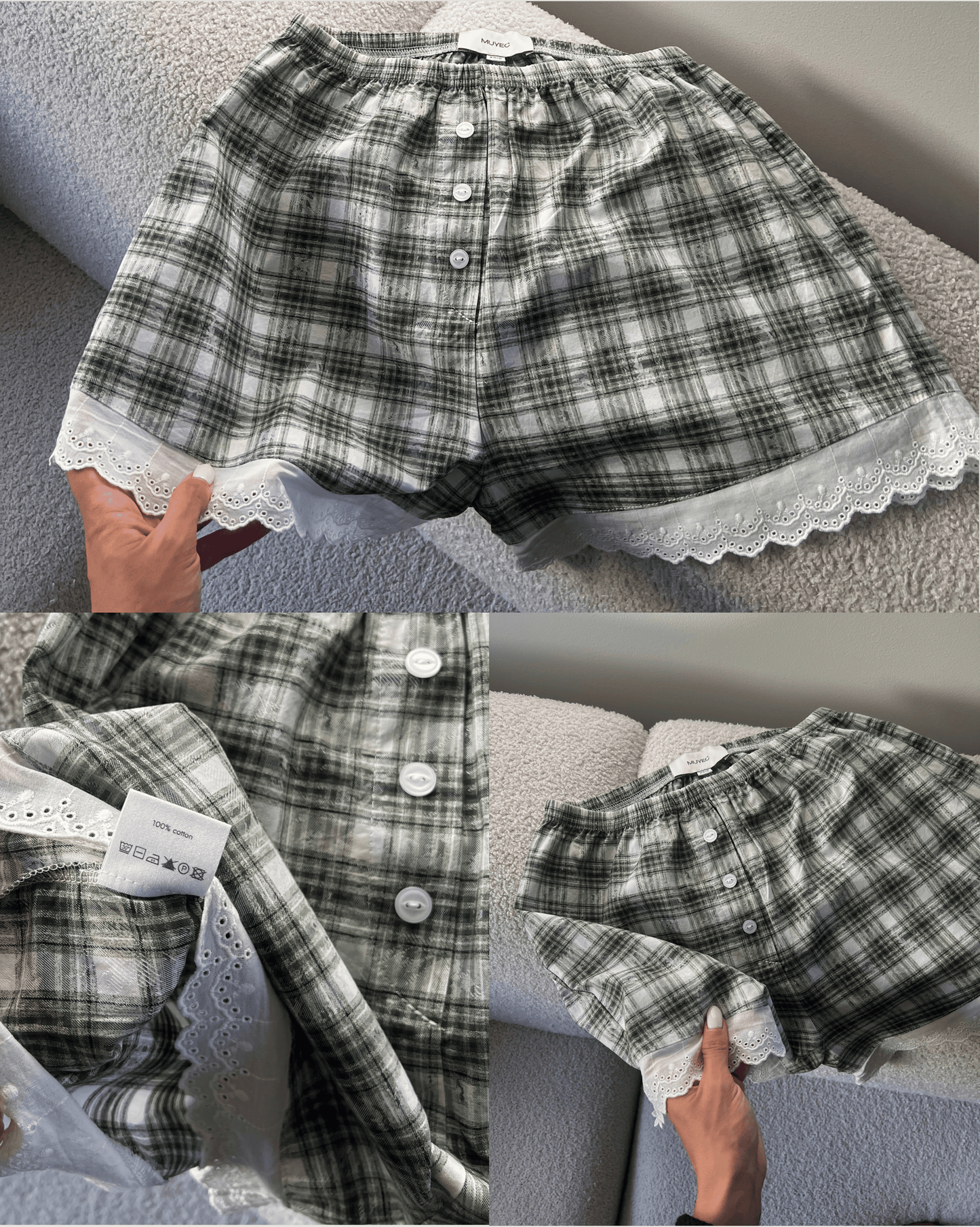 COTTON LACE SHORTS