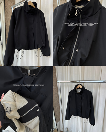 FUNNEL NECK WINDBREAKER - BLACK | PRE-ORDER