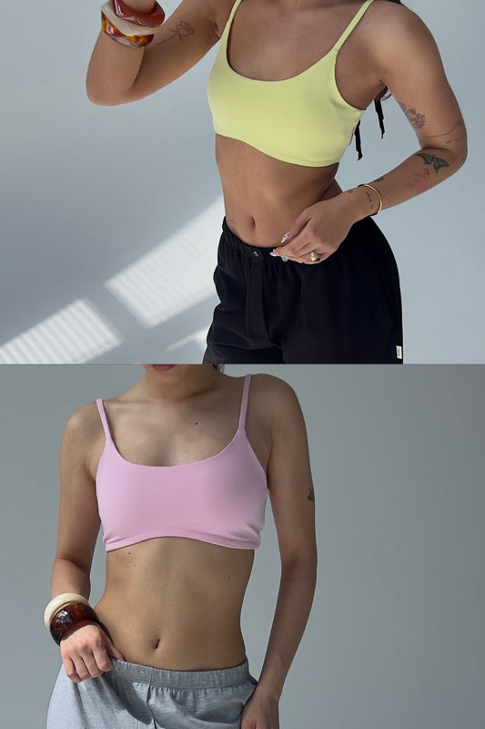 BRA 2 PACK - BABY PINK & LEMON CREAM